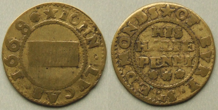 Bury St. Edmunds, John Lucas halfpenny 1668